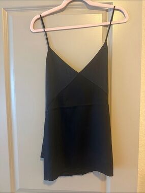 Express Black V-Neck Spaghetti Crisscross Strap Camisole